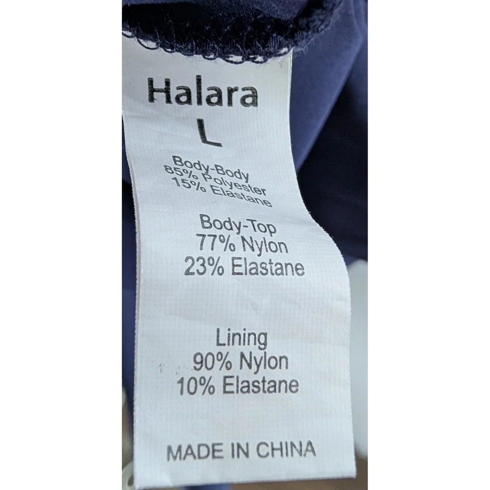 Halara Breezeful Asymmetric Crossover Hem Flowy Midi Quick Dry Casual Large Navy - Picture 5 of 5